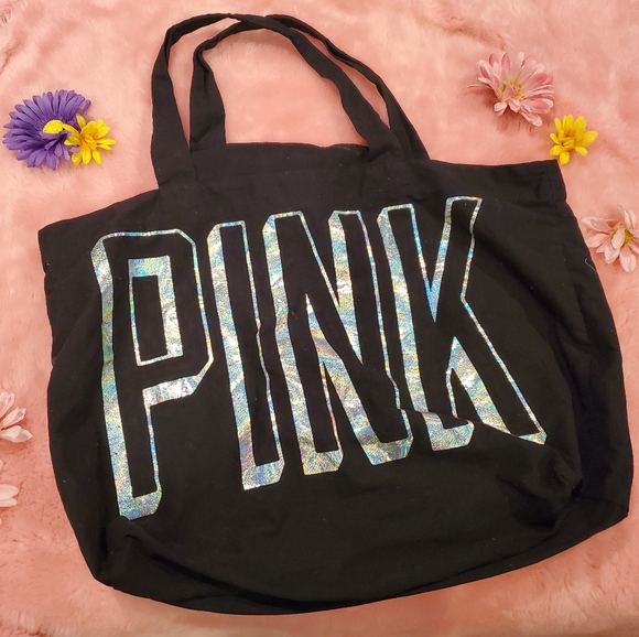 PINK Victoria's Secret Handbags - PINK metallic tote bag